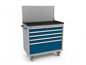 Тумба ВС-035 с колесами, экраном, лотком и боковой ручкой