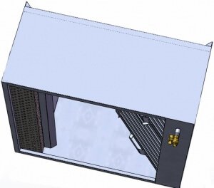 Зонт пристенный приточно-вытяжной длина 800 мм