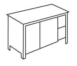 Стол-тумба, двери-купе СКН-12/6Б-Н