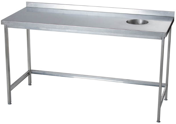 Стол для сбора отходов с бортом длина 1500 мм