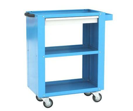 Тележка инструментальная с боковыми стенками с тремя полками, ящиком