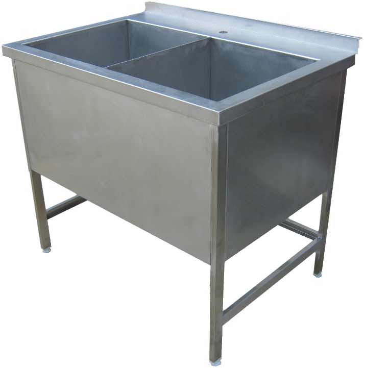 Ванна моечная сварная двухгнездовая длина 1200 мм