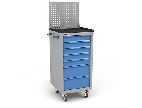 ВЛ-017 Тумба инструментальная с колесами, боковой ручкой, лотком и экраном