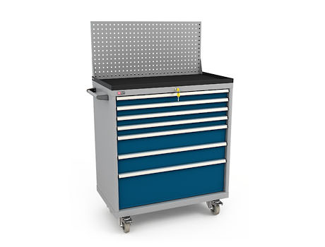 Тумба ВС-037 с колесами, экраном, лотком и боковой ручкой