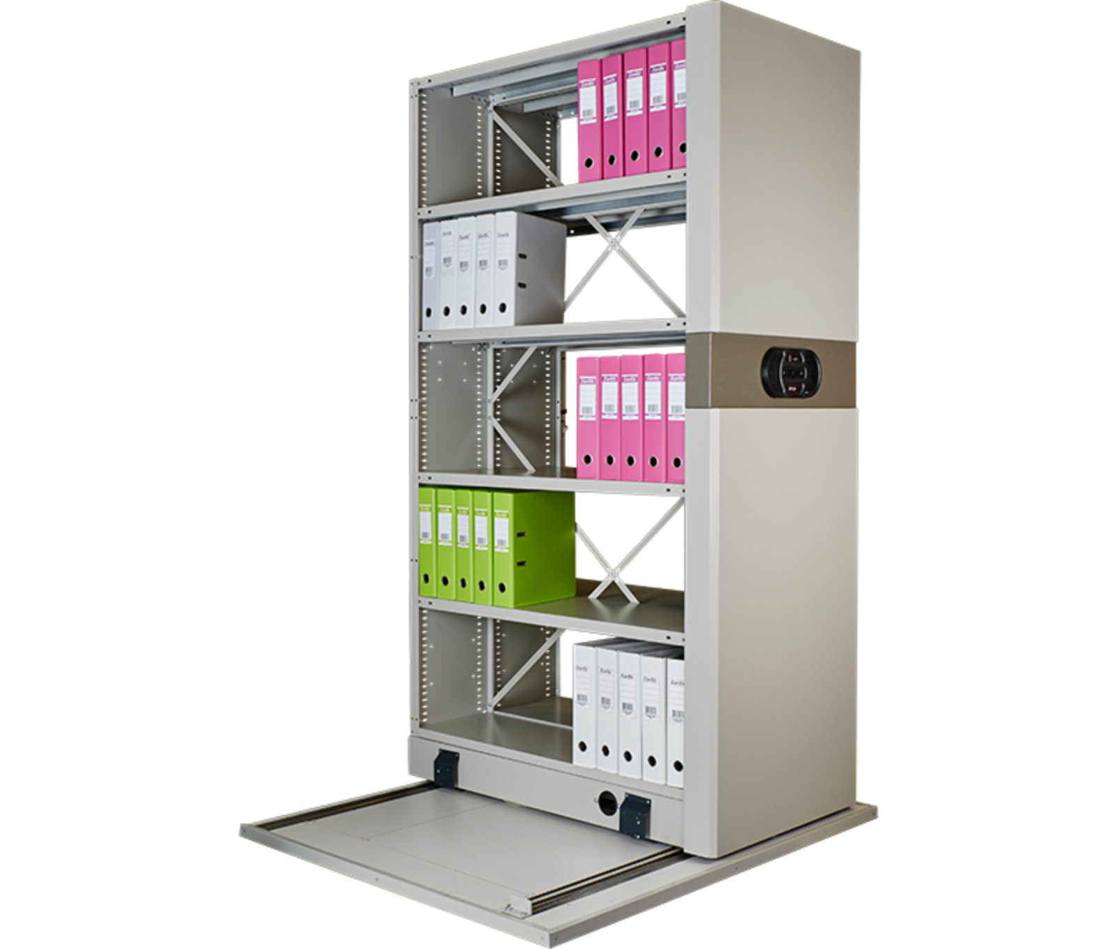 Стеллаж мобильный с электронным управлением